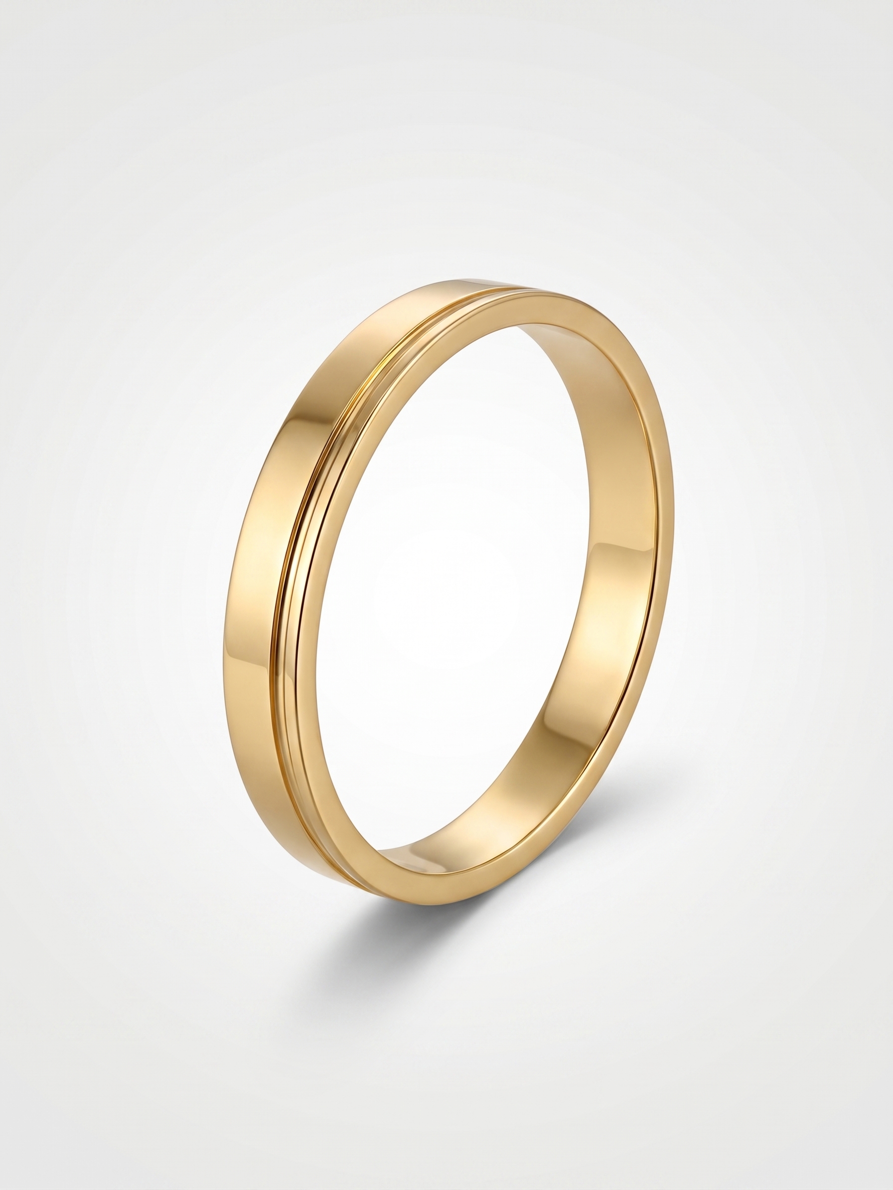 Aliança de casamento folheada a ouro, modelo Stella